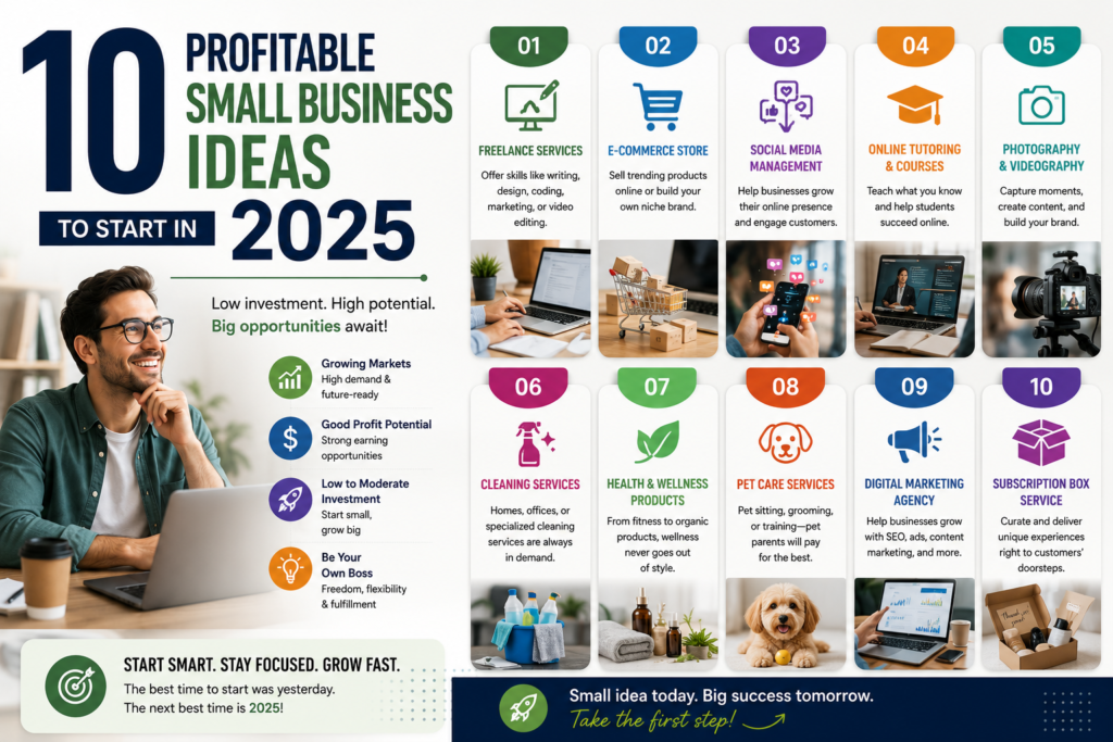 10 Profitable Small Business Ideas to Start in 2025