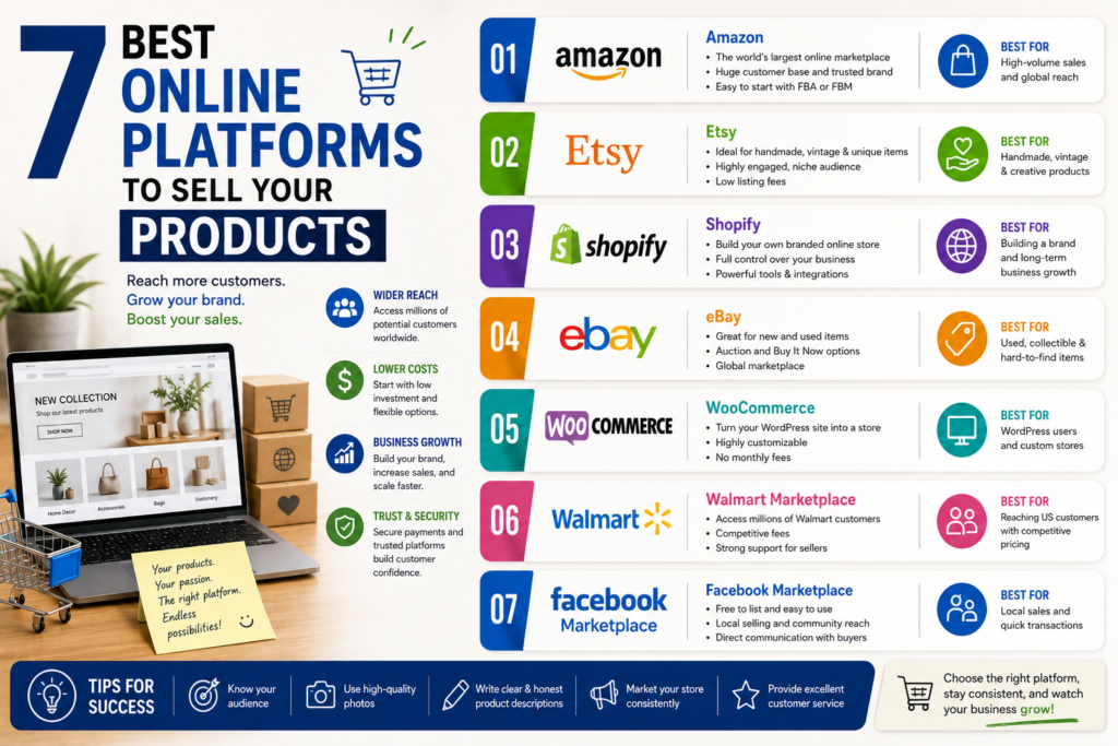 7 Best Online Platforms to Sell Your Products