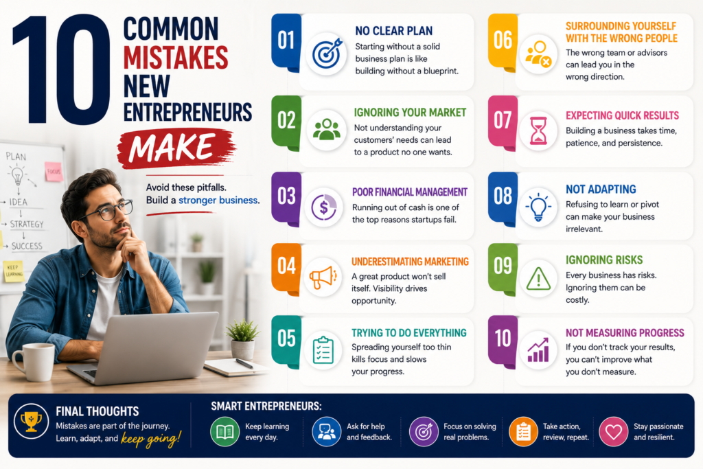 10 Common Mistakes New Entrepreneurs Make