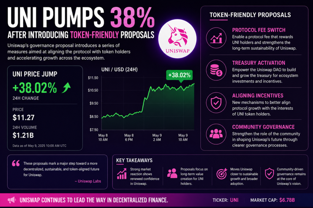 UNI Pumps 38% After Introducing Token-Friendly Proposals